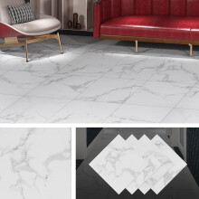 Livelynine Vinyl Flooring Adhesive Floor Tiles Grey White Marble Self Adhesive Floor Tiles Peel and Stick Floor Tiles 30x30cm Vinyl Floor Tiles
