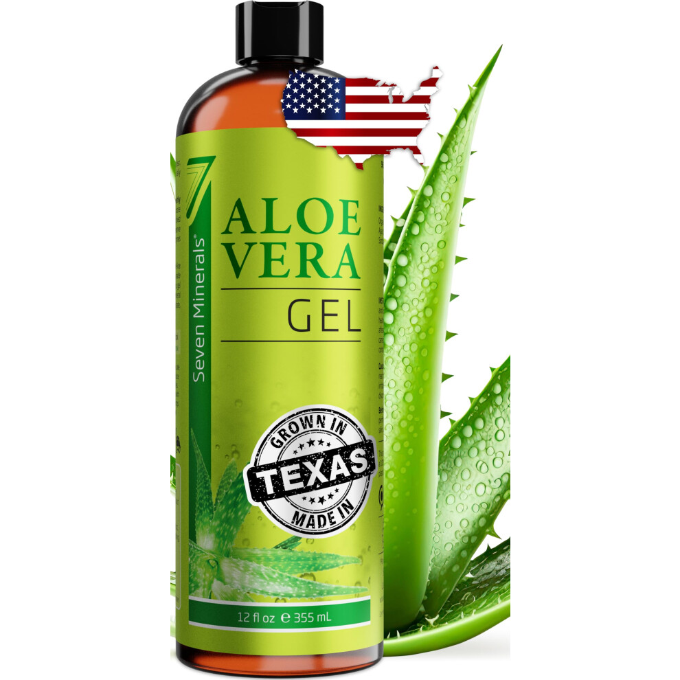Organic Aloe Vera Gel with 100% Pure Aloe from Freshly Cut Aloe - NO ACRYLATES & CROSSPOLYMERS, so it absorbs rapidly with No sticky residue - Big 355