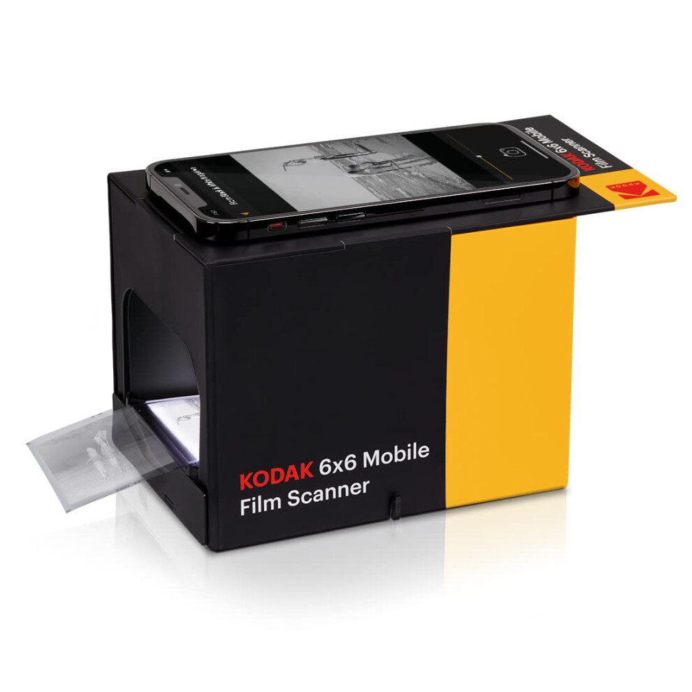 6x6 Mobile Film Scanner, Convert and Save 6x6 Slides & Negatives [120 & 220 Film Formats] to Your Smartphone | Eco-Friendly Cardboard Scanner Box, LED