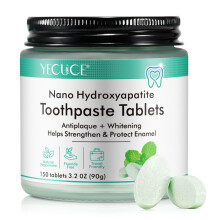 Toothpaste Tablets 150 Tabs - Nano Hydroxyapatite Toothpaste - Natural Whitening Fluoride Free & Eco Friendly Travel Mouthwash Tablets Chewable