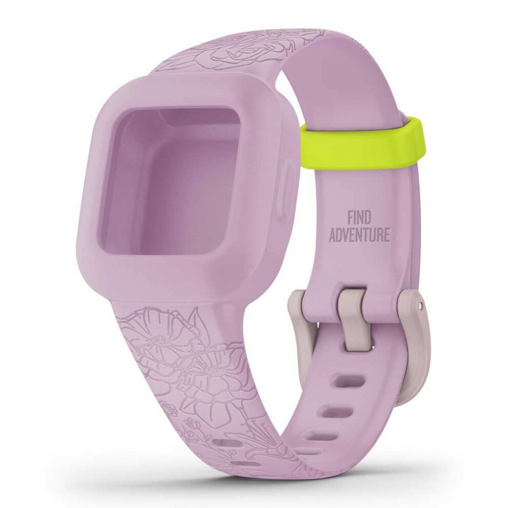 Garmin Unisex - Adult Accy Bands, Vivofit Jr3, Lilac Floral Jr.3 Interchangeable Wristband, S Purple