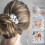 Bride Wedding Crystal Hair Pins Flowers Bridal Hair Piece Leaf Wedding Hair Accessories for Women, 2 PCS (Silver) 4