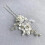 Bride Wedding Crystal Hair Pins Flowers Bridal Hair Piece Leaf Wedding Hair Accessories for Women, 2 PCS (Silver) 3