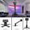 Projector Ceiling Mount, Universal Vaulted Bracket with Adjustable Extension Pole to 26.7" for LCD DLP Projector 6