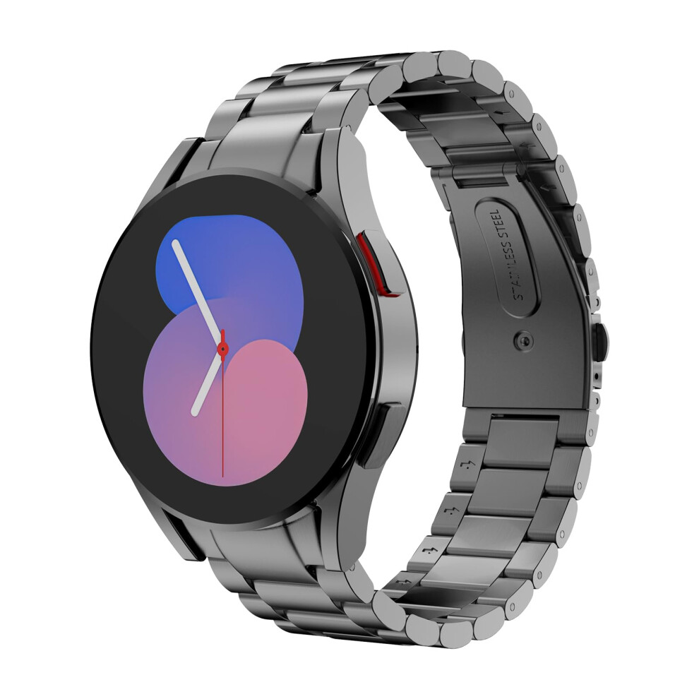 Metal Strap Compatible with Samsung Galaxy Watch 7 FE 6 5 4 Strap 40mm 44mm/Watch 6 Classic 43mm 47mm/5 Pro 45mm/4 Classic 42mm 46mm, No Gap Stainless