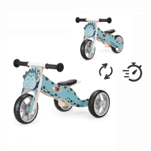 2-in-1 Wooden Balance Bike Trike Tricycle - Zebra