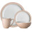 Denby - Elements Shell Peach Dinner Set For 1 - 4 Piece Ceramic Tableware - Dishwasher Microwave Safe Crockery Single Place Setting - 1 x Dinner Plate, 1 x 1