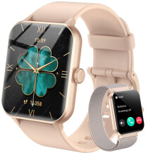 Smart Watch for Women - Answer/Make Calls, Built-in AI Voice, 1.85" Fitness Watch with Heart Rate SpO2 Sleep Stress Monitor, 100+ Sports Modes,