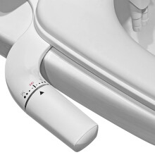Bidet Attachment for Toilet UK - WITHLENT Ultra-Slim Bidet with Non-Electric Dual Nozzle(Frontal & Rear Wash) Adjustable Water Pressure, Toilet Seat