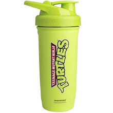 TMNT Reforce Stainless Steel Protein Shaker Bottle 900 ml | 30 oz - Leakproof Screw-on Lid - BPA Free - Unisex - Light Green