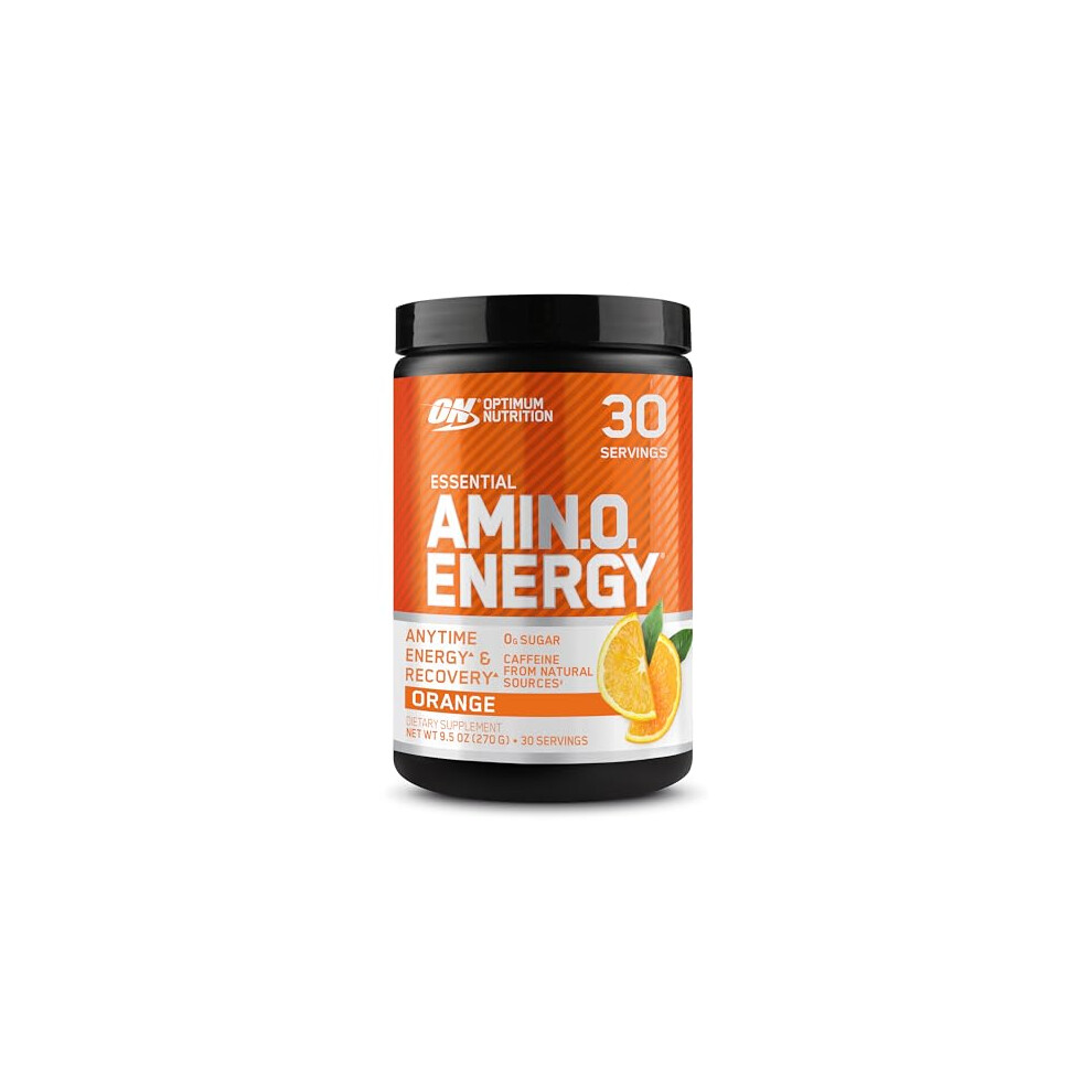 Amino Energy Pre Workout Powder, Energy Drink With Amino Acids, BCAA And L-Glutamine, Food Supplement With Vitamin C And Caffeine, Orange Cooler