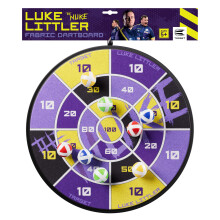 Darts Luke Littler Sticky Ball Fabric Dartboard Set for Kids | Player Edition ‘The Nuke' Hook & Loop Balls Dart Board Game Set with 8 Sticky Balls
