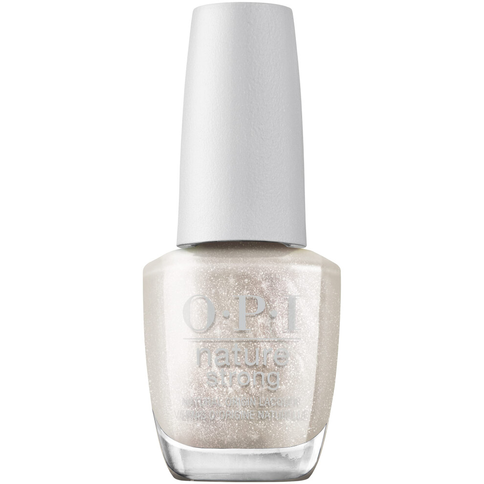 Opi Nature Strong Nail Polish Quick Dry Vegan Nail Varnish With Long-Lasting Results, Made With Natural Ingredients, Glowing Places 15Ml