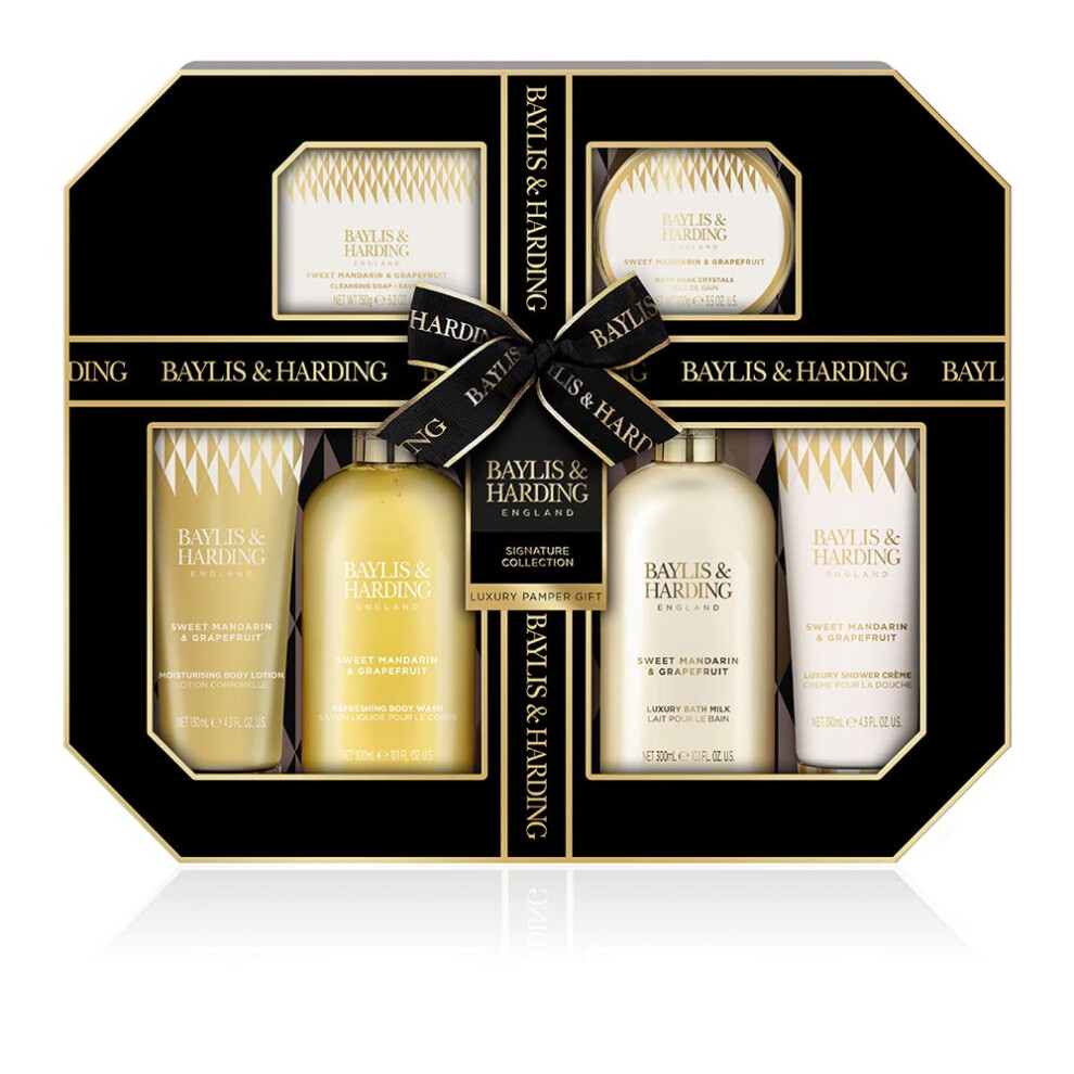 Sweet Mandarin & Grapefruit Signature Collection Ultimate Luxury Bathing Pamper Gift Set - Vegan Friendly