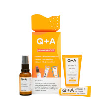 Glow Heroes Skincare Giftset - Radiance-Boosting Trio with Vitamin C Brightening Serum 30ml, Eye Cream 15ml & Body Cream 50ml - Brighten and