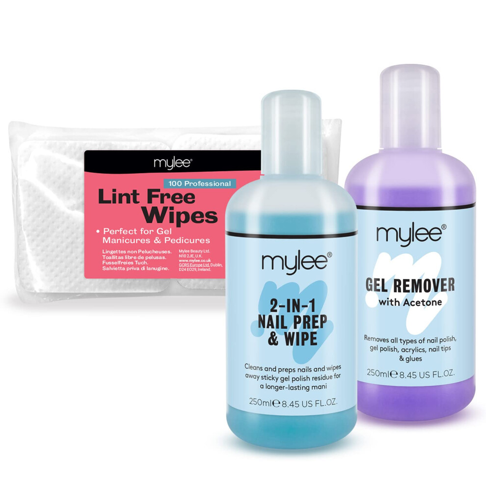 Salon Manicure Kit Which Includes Nail Prep & Wipe Polish Remover & Nail Wipes UV LED Kit Package for a Professional Gel Polish Soak Off Manicure and