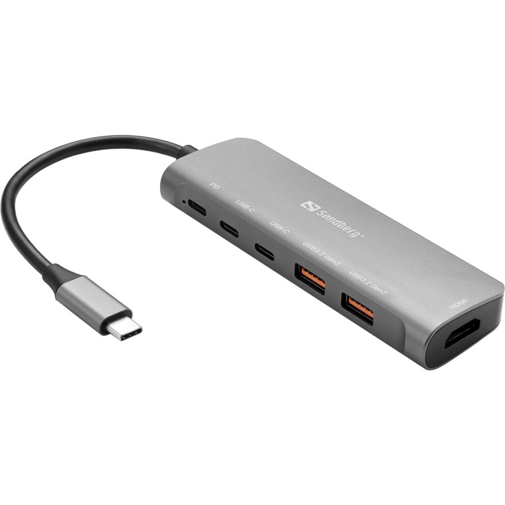 Sandberg Usb-C Dock Hdmi + 2Xusb-A + Size 2
