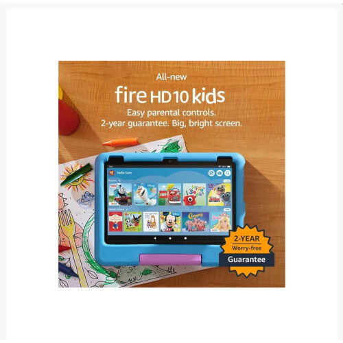 Amazon Fire HD 10 Kids tablet ages 3 to 7, 10.1