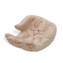 Stone Incense Holders Hand Incense Burner Lotus (white)