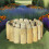 (7) Wooden Log Roll Garden Edging, Half Rounded Log rolls Garden Edging Borders 5
