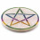 Incense Holders Soapstone Disc Incense Holder 8cm Pentagon 1