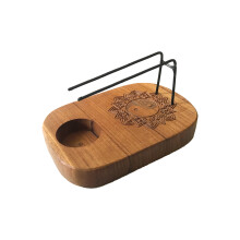 Palo Santo Heater Teak Wood Yin & Yang Design Palo Santo Heaters