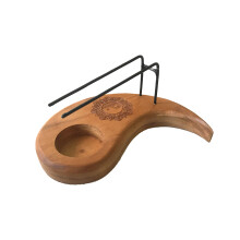Teardrop Palo Santo Heater Teak Wood Yin & Yang Design Palo Santo Heaters
