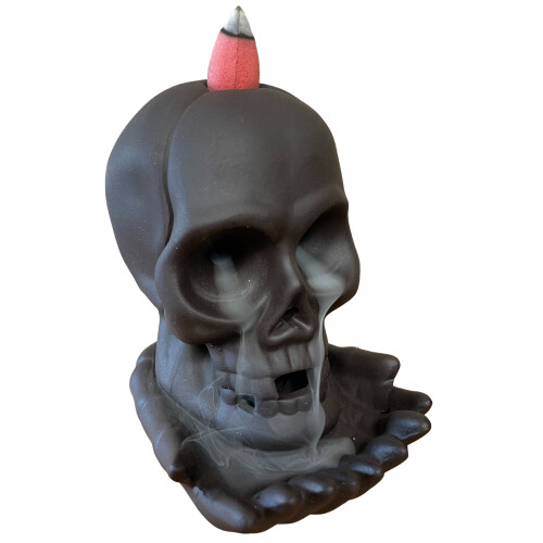 Backflow Incense Burner Weeping Skull (with light) Backflow Incense Burner 2