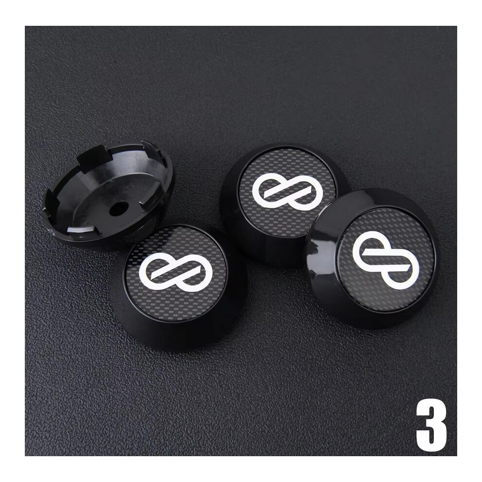 (3) 4PCS JDM ENKEI RPF1 Rim Cap 60mm Clip Sport Wheel Center Cap ENKEI 15" Racing Wheel Cover Hub Cap Black & Silver