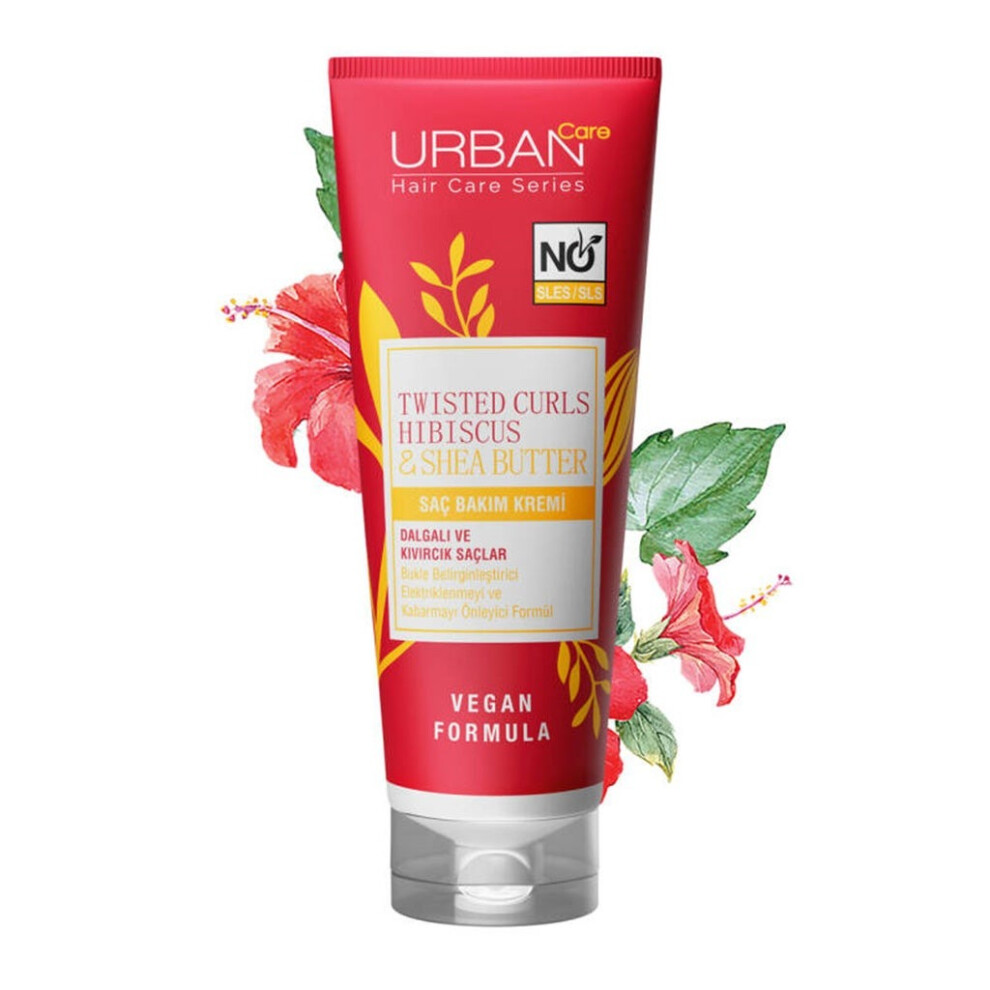 Urban Care Twisted Curls Hibiscus & Shea Butter Hair Care Conditioner, Moisturize, Detangle & Reduce Frizz, & Enhance Softness - 250ml