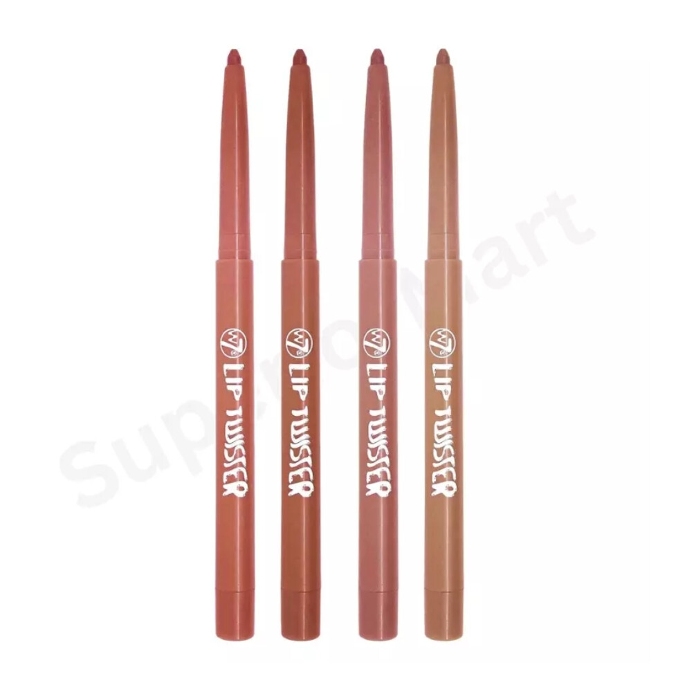 4 X W7 Lip Twisters Nude Colours Matte Outline Liner Natural