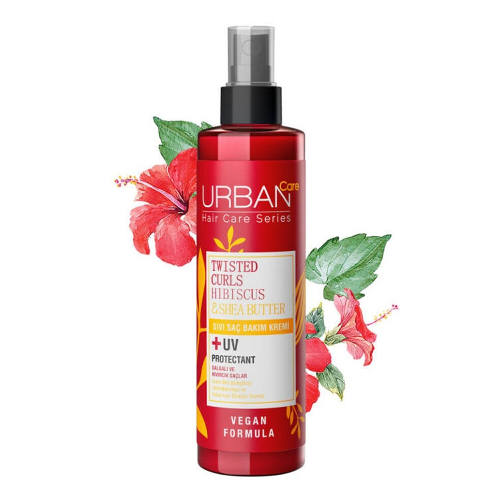Cream Urban Care Twisted Curls Hibiscus & Shea Butter Uv Protectant Hair Care For Curly Hair - 200Ml