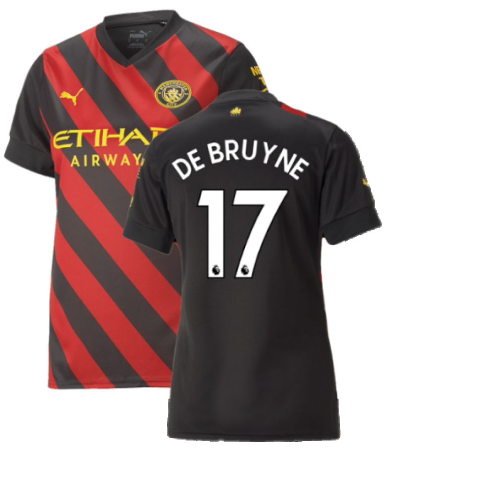 (XL) 2022-2023 Man City Away Shirt (Ladies) (DE BRUYNE 17)