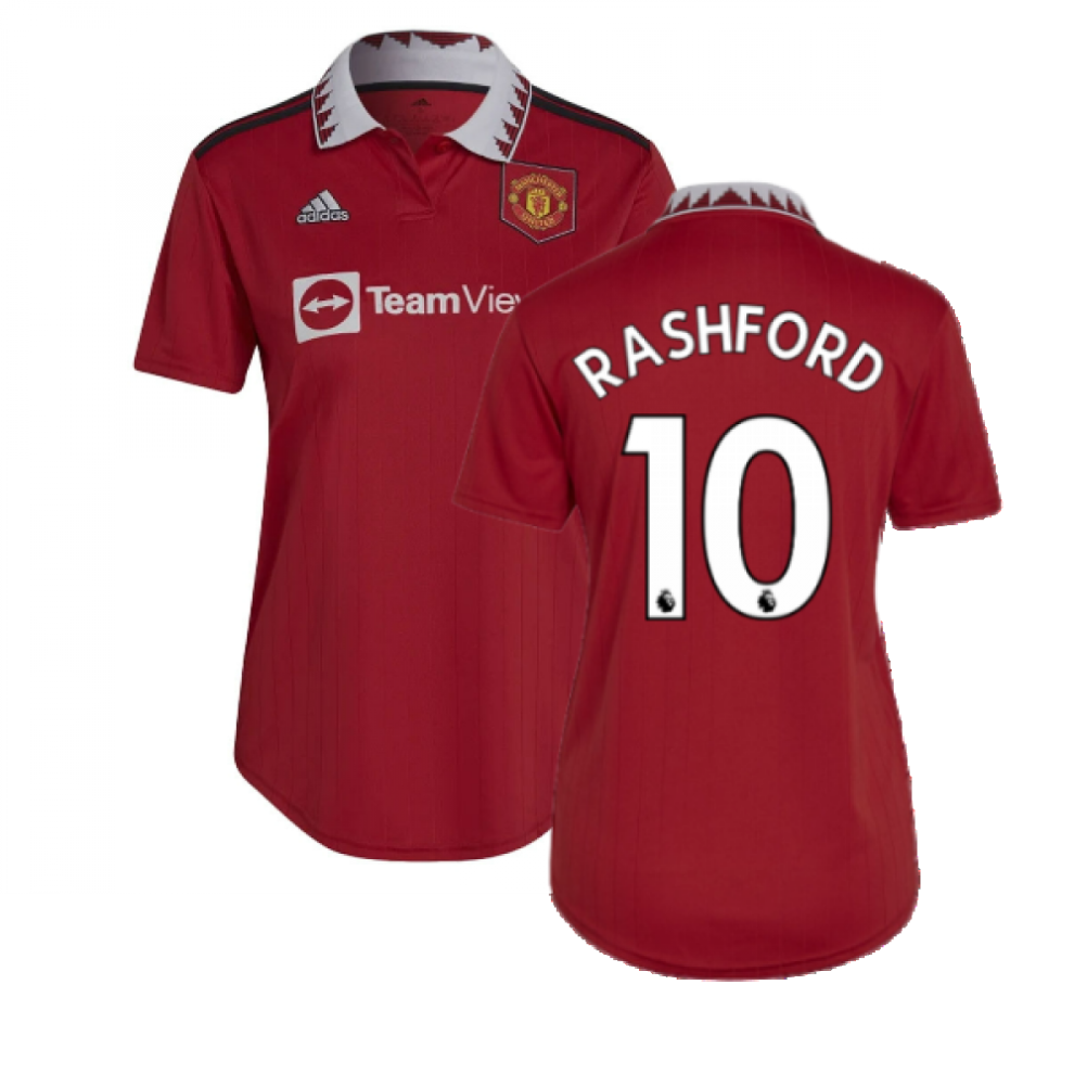 (L) 2022-2023 Man Utd Home Shirt (Ladies) (RASHFORD 10)