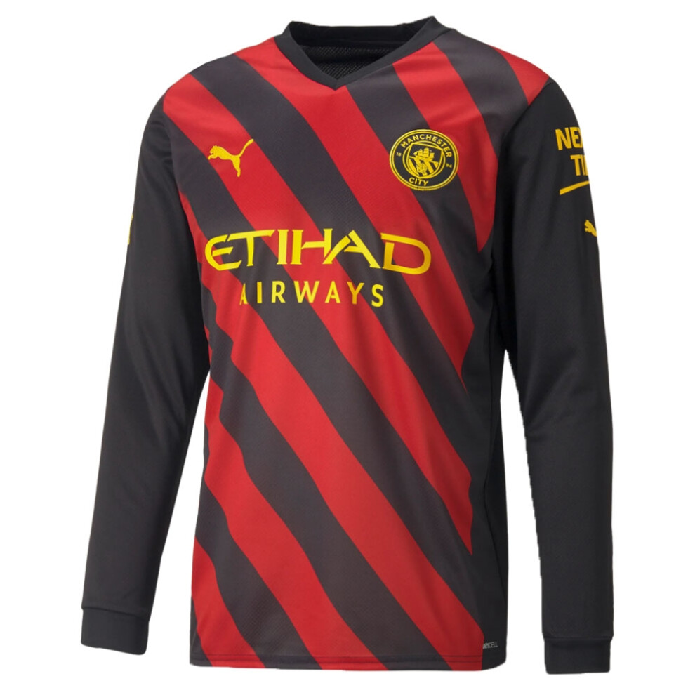 (M) 2022-2023 Man City Long Sleeve Away Shirt
