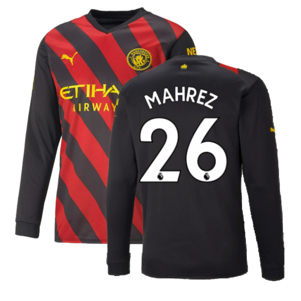 Puma (Xxl) 2022-2023 Man City Long Sleeve Away Shirt (Mahrez 26)