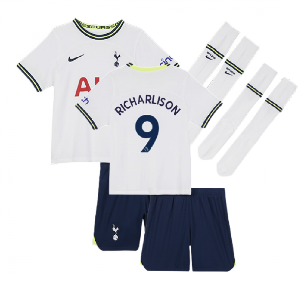 Nike (Mb) 2022-2023 Tottenham Little Boys Home Mini Kit (Richarlison 9)