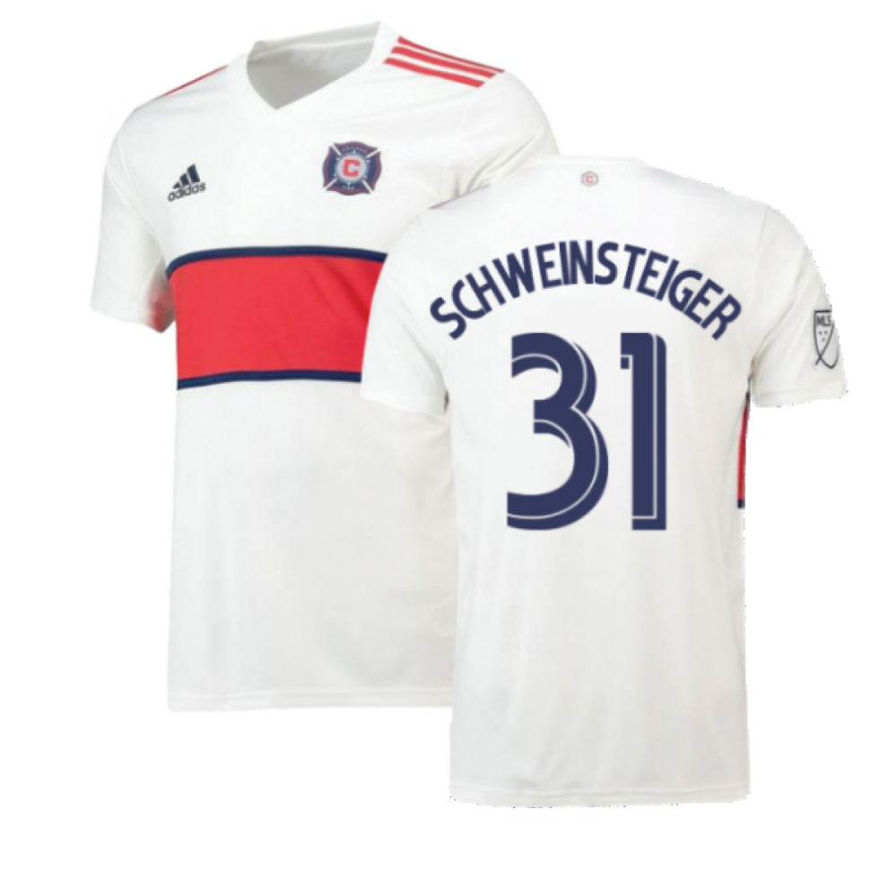 (XXL) 2019 Chicago Fire Adidas Away Football Shirt (SCHWEINSTEIGER 31)