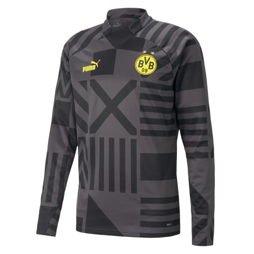 (XXL) 2022-2023 Borussia Dortmund Pre-Match Sweat (Black-Asphalt)