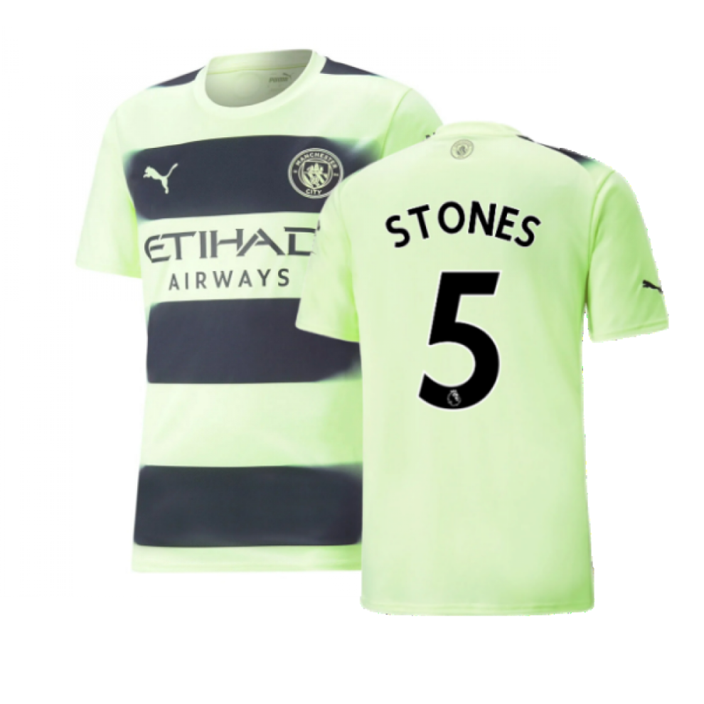 (L) 2022-2023 Man City Third Shirt (STONES 5)