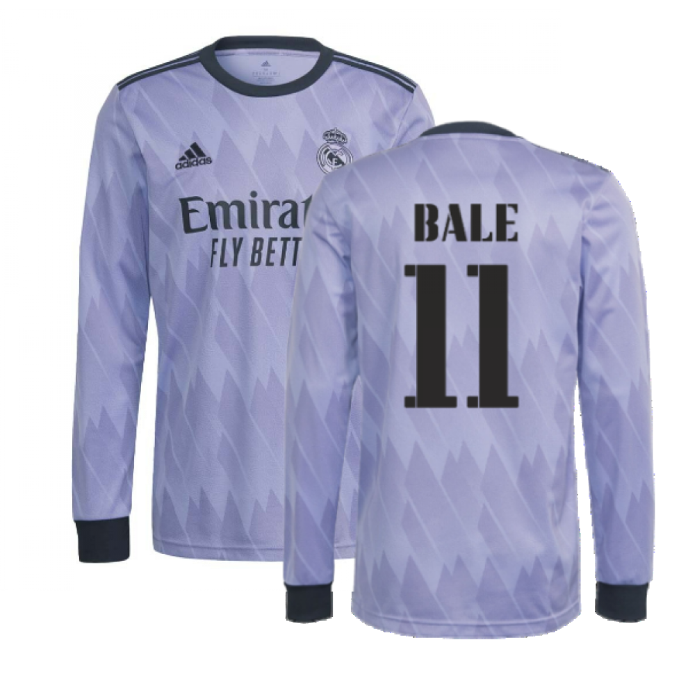 (3XL) 2022-2023 Real Madrid Long Sleeve Away Shirt (BALE 11)