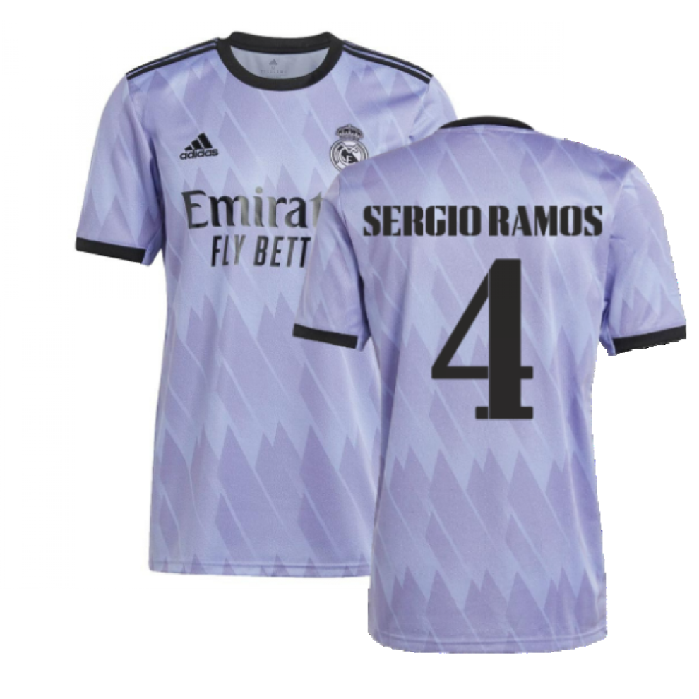 (XL) 2022-2023 Real Madrid Away Shirt (SERGIO RAMOS 4)