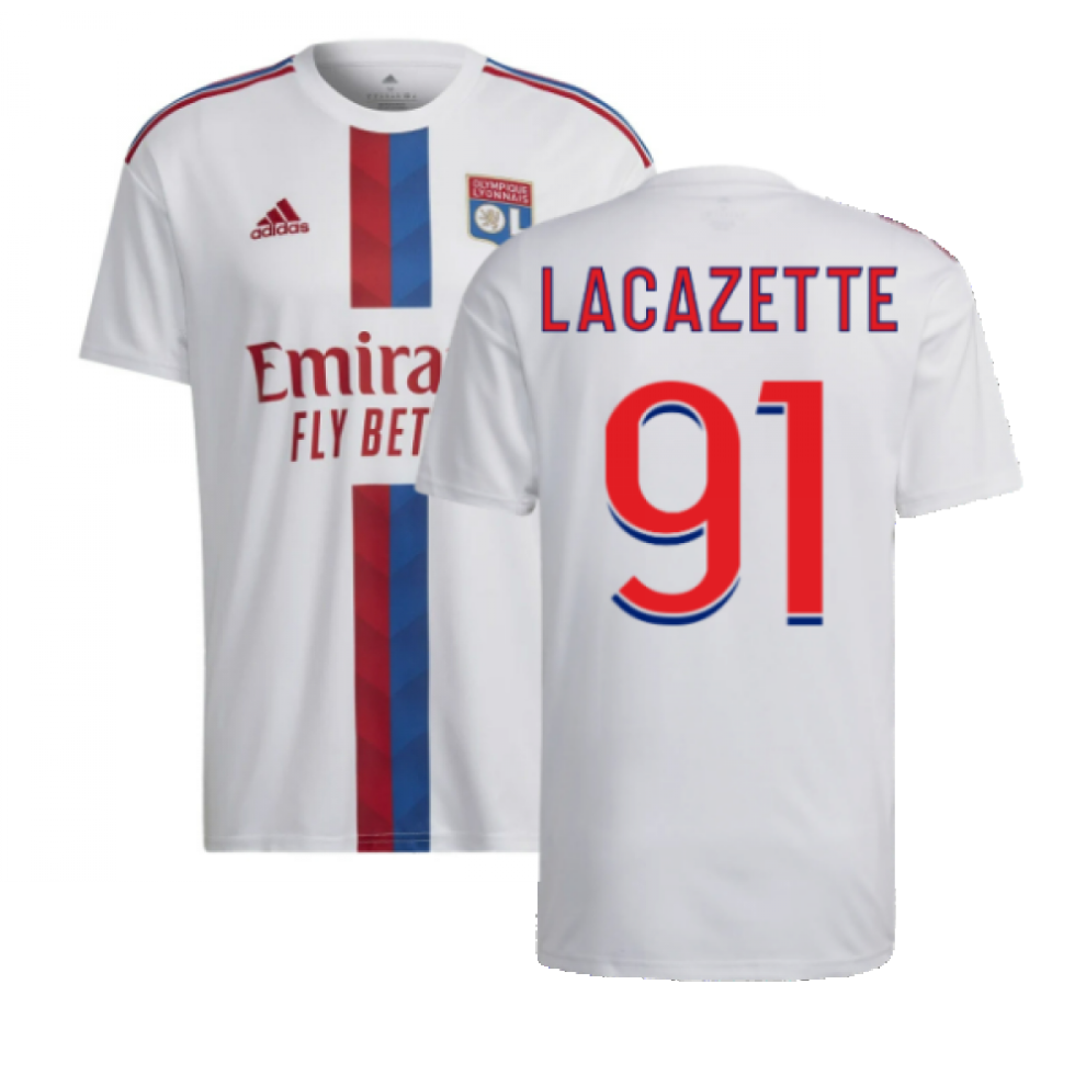 (3XL) 2022-2023 Olympique Lyon Home Shirt (LACAZETTE 91)