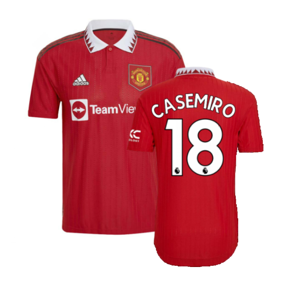 (M) 2022-2023 Man Utd Authentic Home Shirt (CASEMIRO 18)