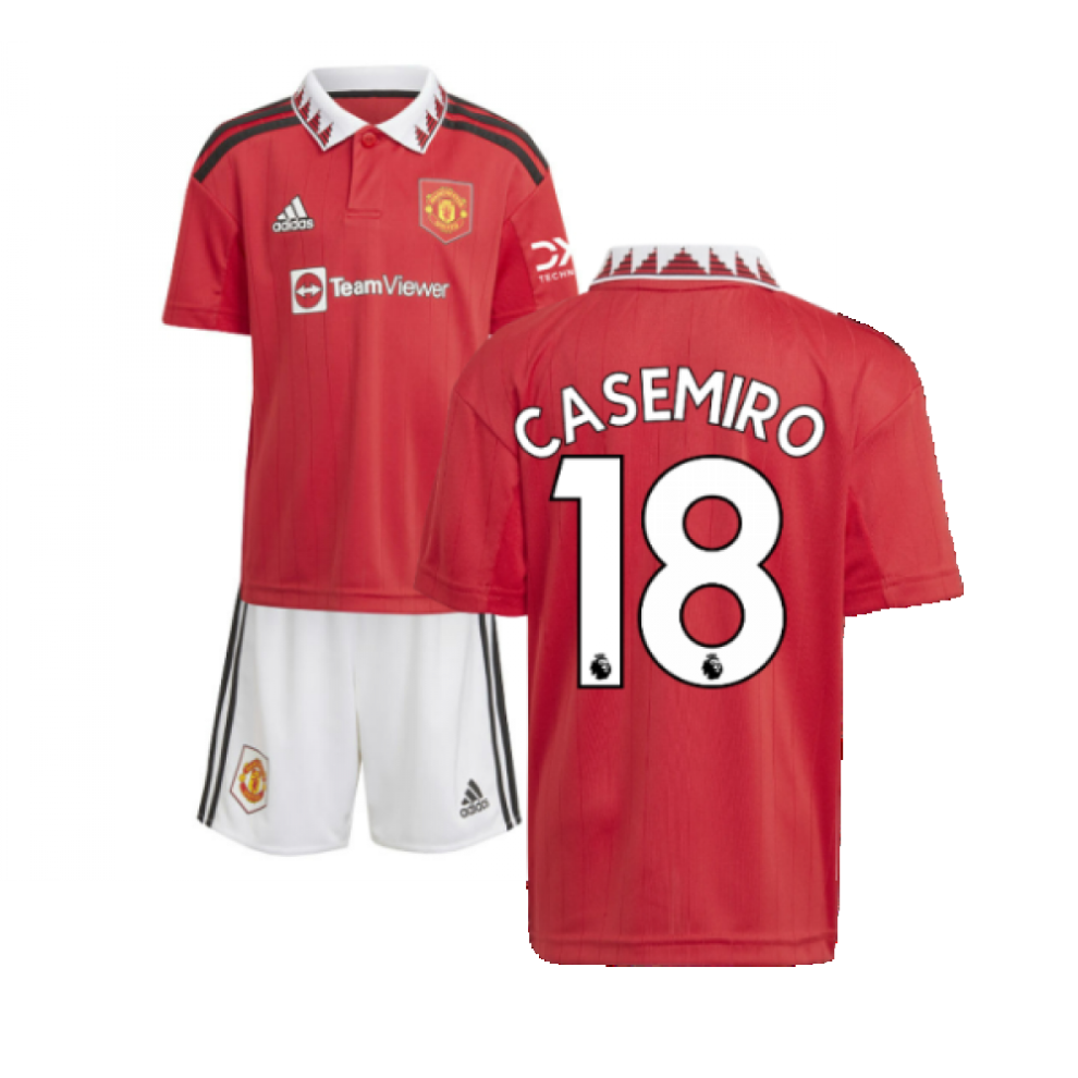 Adidas (18-24 Months) 2022-2023 Man Utd Home Mini Kit (Casemiro 18)