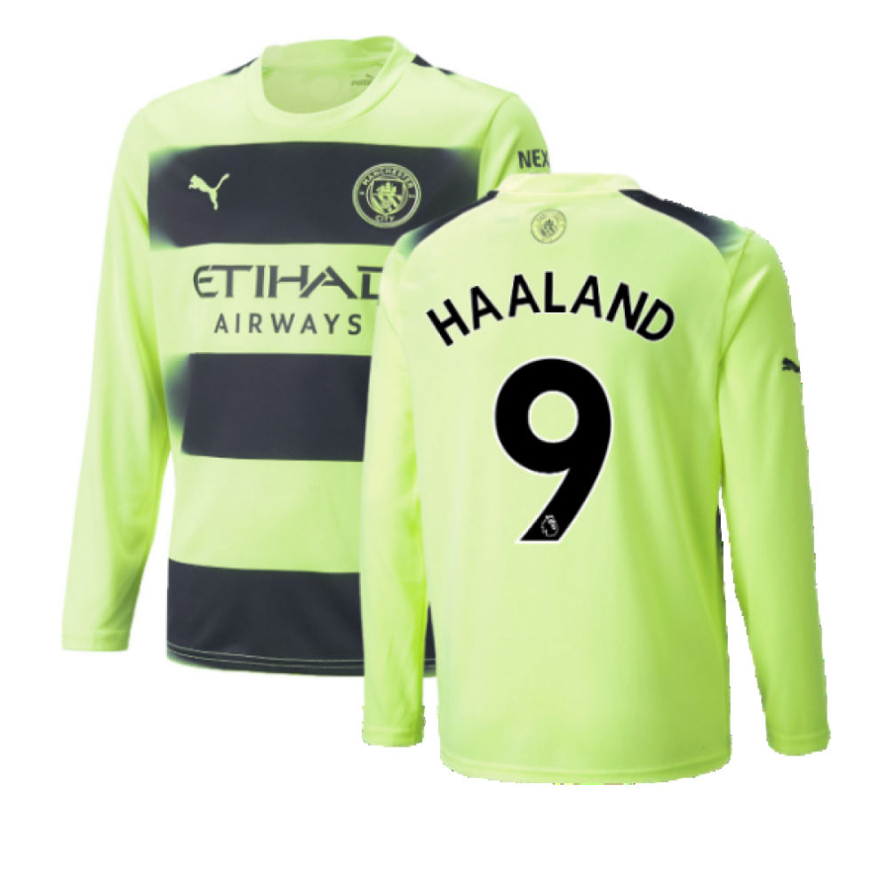 Puma (M) 2022-2023 Man City Long Sleeve Third Shirt (Haaland 9)