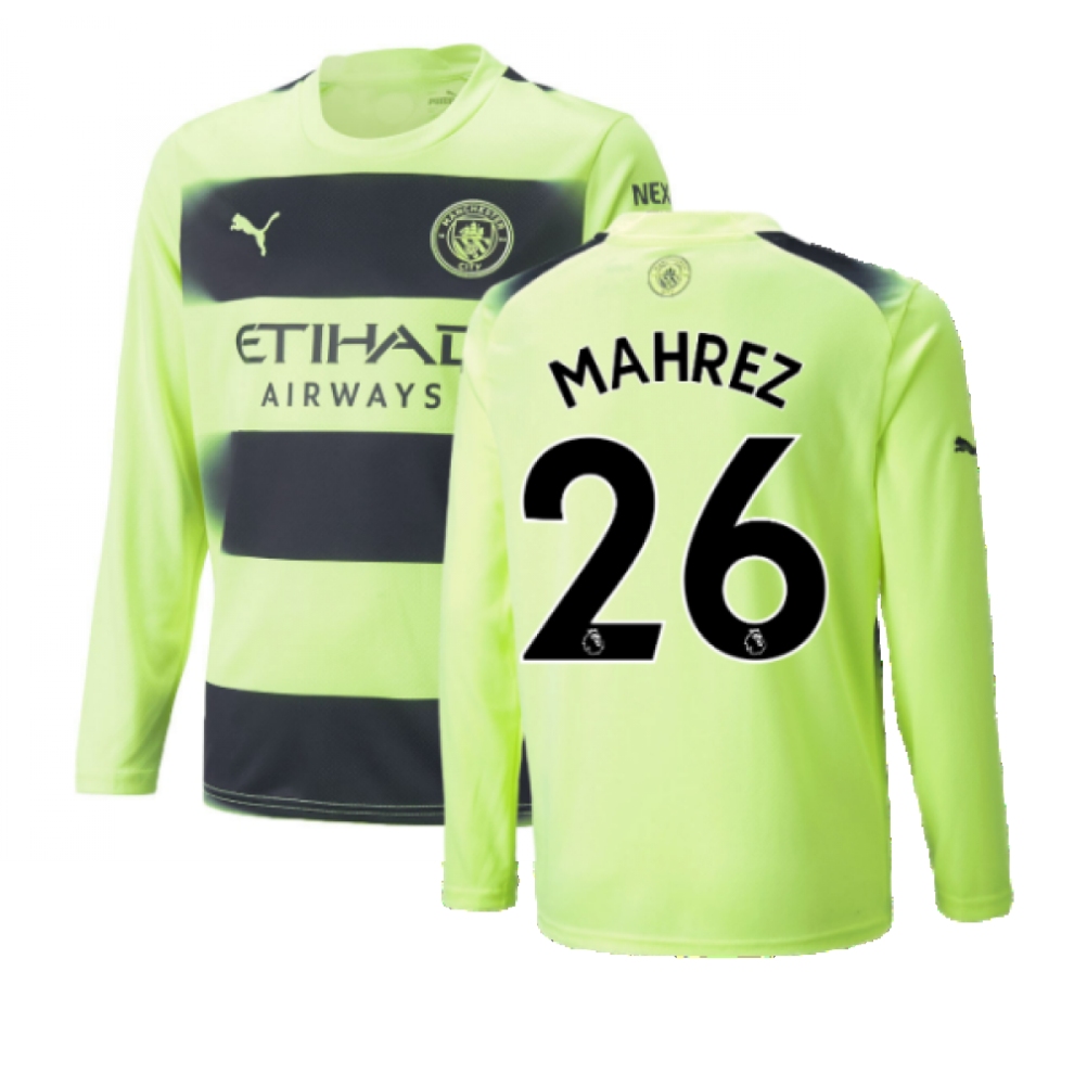 Puma (M) 2022-2023 Man City Long Sleeve Third Shirt (Mahrez 26)