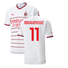 (XL) 2022-2023 AC Milan Authentic Away Shirt (IBRAHIMOVIC 11)