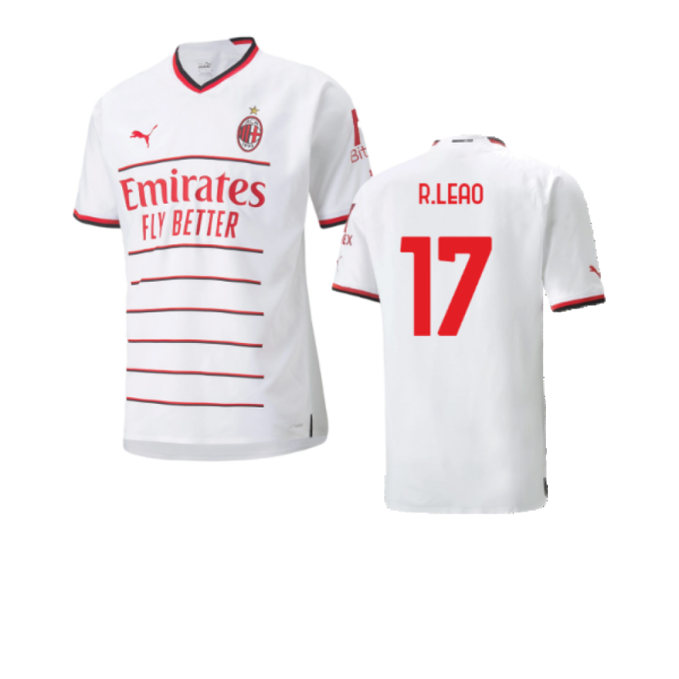 Puma (Xl) 2022-2023 Ac Milan Authentic Away Shirt (R.leao 17)