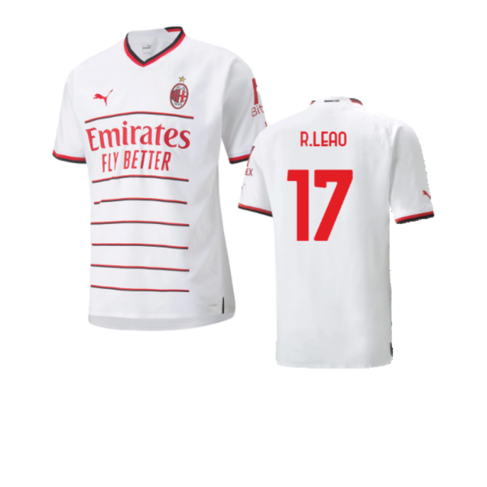 (XL) 2022-2023 AC Milan Authentic Away Shirt (R.LEAO 17)